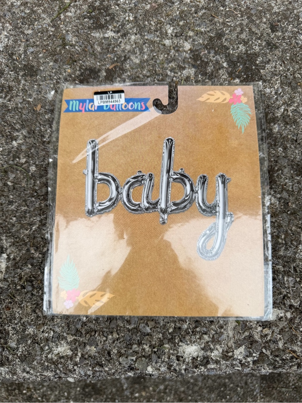 Silver baby balloon kit set. New! Baby shower gender reveal